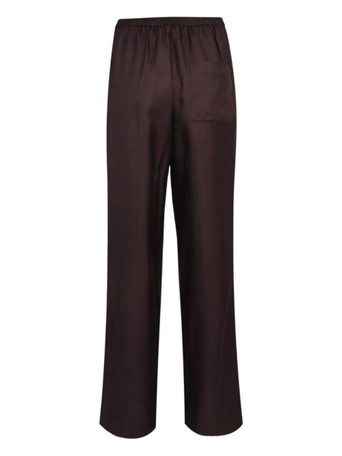 LouLou de Saison elasticated-waist silk trousers - Brown
