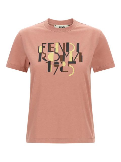 FENDI embroidered T-shirt - Pink - zdjęcie produktu nr 1