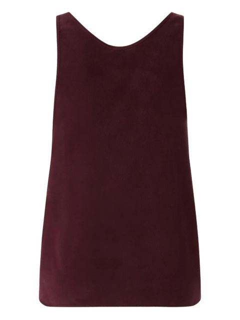 PINKO V-neck silk top - Red - zdjęcie produktu nr 2