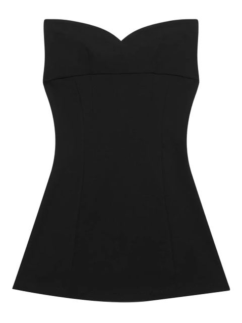 GCDS square-neck mini dress (two-piece) - Black