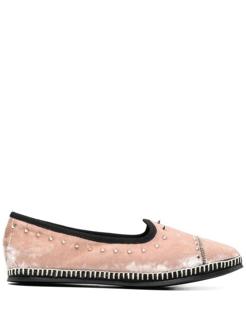 Giuseppe Zanotti Otium velvet loafers - Pink - zdjęcie produktu nr 1