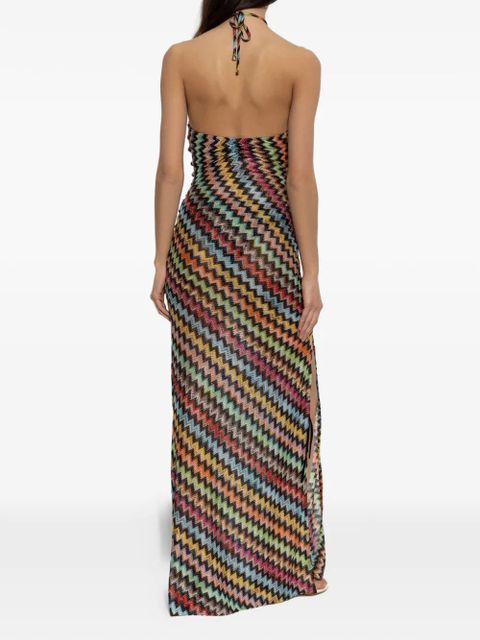 Missoni zigzag-knit halterneck dress - Multicolour