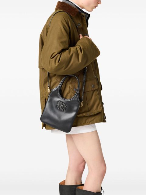 Miu Miu Ivy leather tote bag - Black