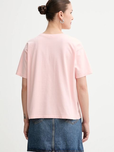 American Vintage t-shirt bawełniany damski kolor beżowy FIZ02A