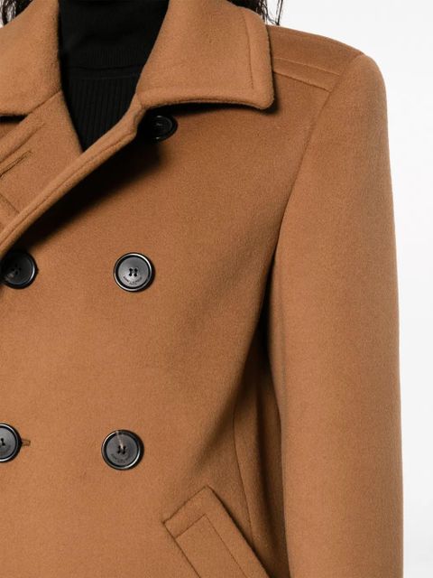 Saint Laurent double-breasted wool coat - Brown