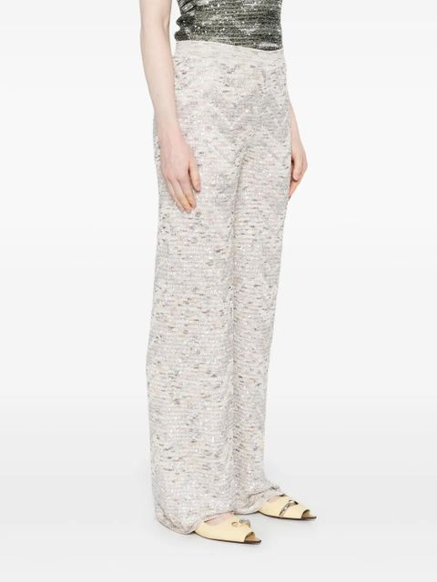 Missoni sequinned flared trousers - Neutrals