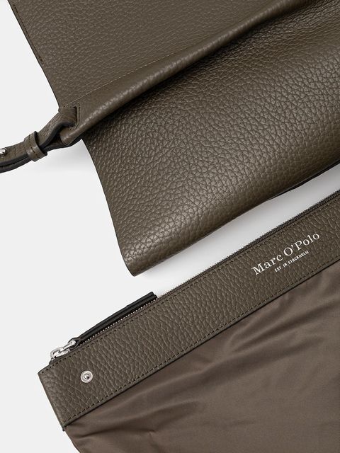 Marc O'Polo torebka skórzana kolor zielony 50819650201109