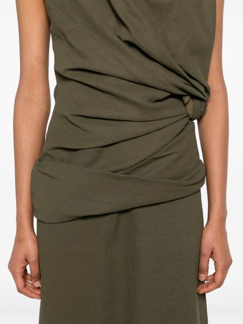 Jil Sander draped maxi dress - Green