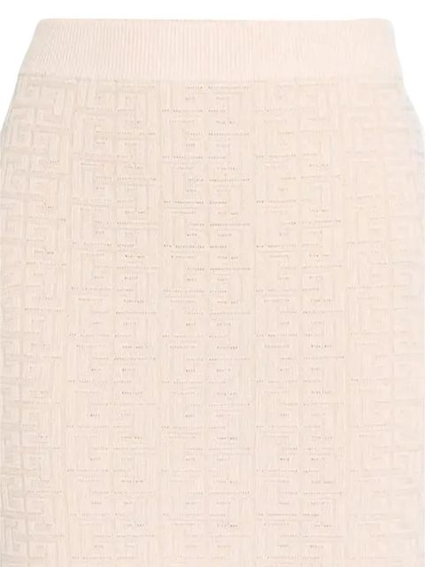 Balmain monogram knitted mini skirt - Neutrals - zdjęcie produktu nr 2