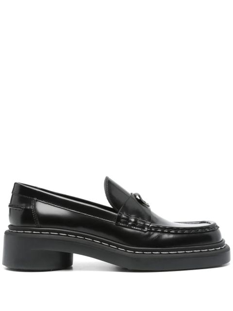 Marine Serre 50mm leather loafers - Black - zdjęcie produktu nr 1