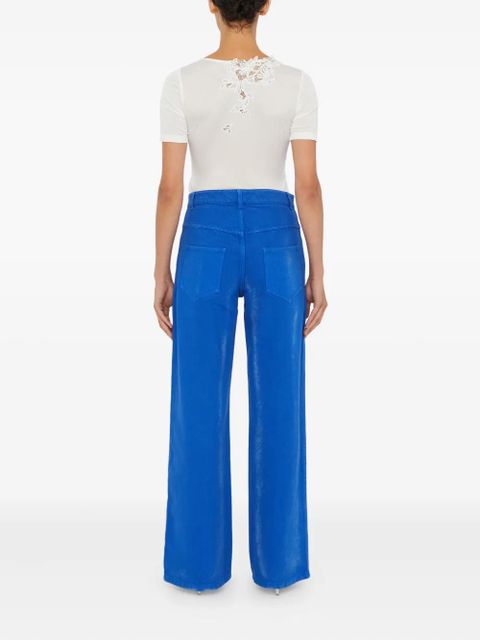 Christopher Esber lace-trim T-shirt - White