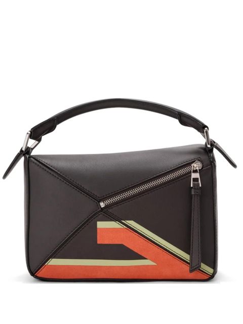 LOEWE small Puzzle Futurist Cat tote bag - Brown - zdjęcie produktu nr 1