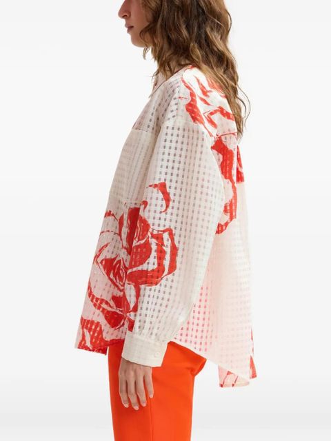 Essentiel Antwerp floral-print pocket shirt - White