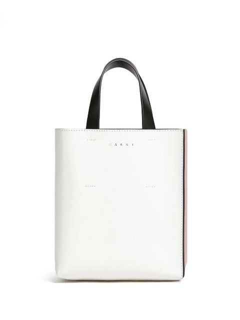 Marni two-tone leather tote bag - White - zdjęcie produktu nr 1