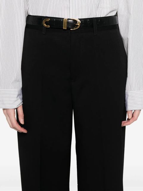 Jil Sander virgin-wool gabardine trousers - Black