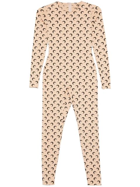 Marine Serre jersey moon jumpsuit - Neutrals - zdjęcie produktu nr 1