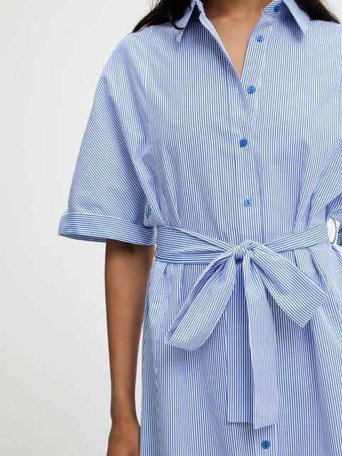 Answear.LAB sukienka kolor niebieski maxi rozkloszowana