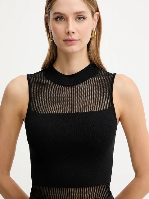 Morgan top damska kolor czarny gładka MJULIE