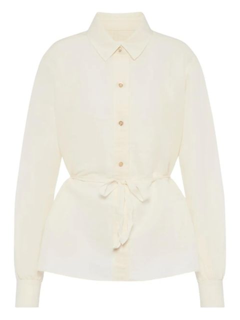 Maison Margiela belted long-sleeve shirt - Neutrals - zdjęcie produktu nr 1