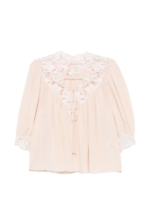 Chloé lace-trim blouse - Pink - zdjęcie produktu nr 1