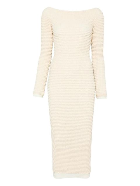 Nanushka waffle-texture maxi dress - Neutrals - zdjęcie produktu nr 1