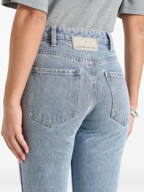 Manière De Voir Abbie flared contrast-stitch jeans - Blue