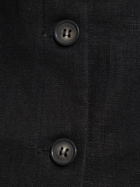 Posse Emma button-front linen jacket - Black - zdjęcie produktu nr 2