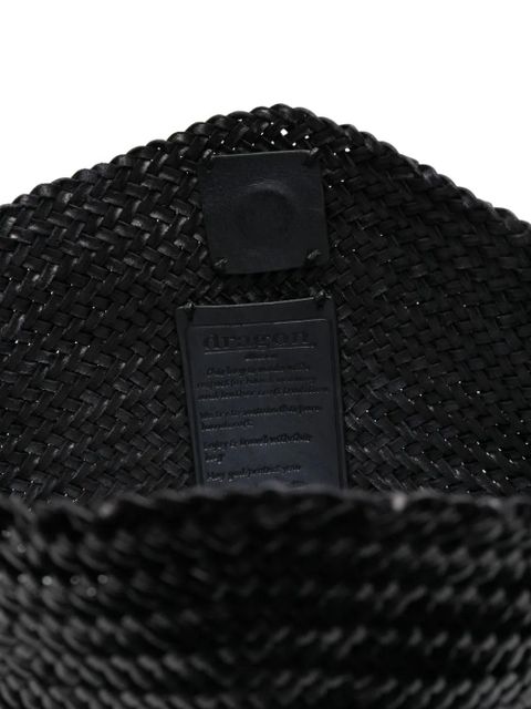 DRAGON DIFFUSION Santa Marta woven-leather shoulder bag - Black