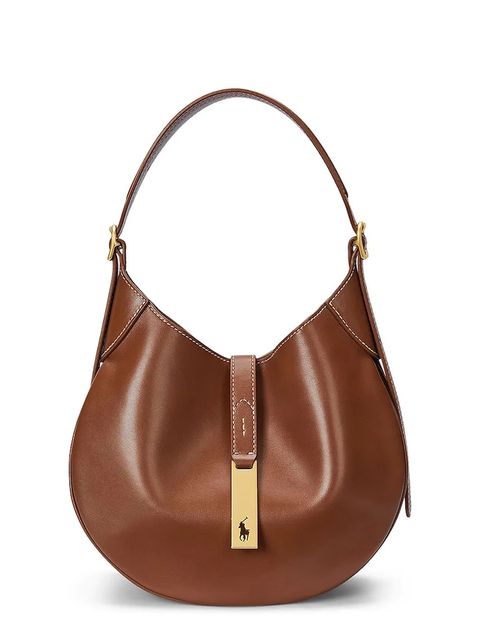 Polo Ralph Lauren torebka hobo damska skórzana - zdjęcie produktu nr 1