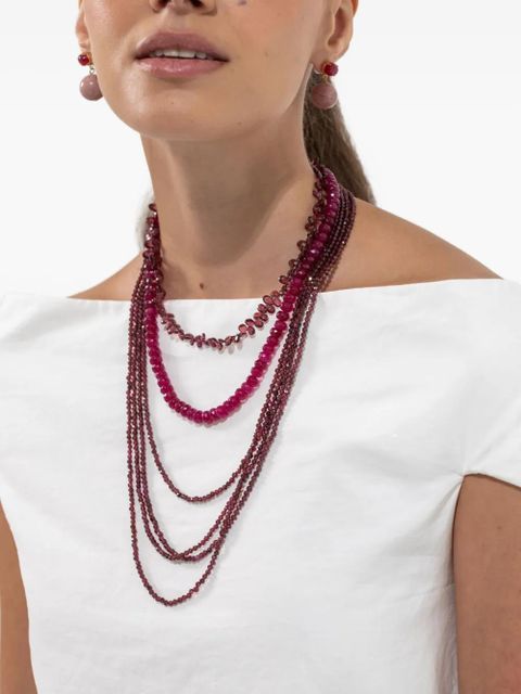 Jennifer Behr Lisette beaded necklace - Red
