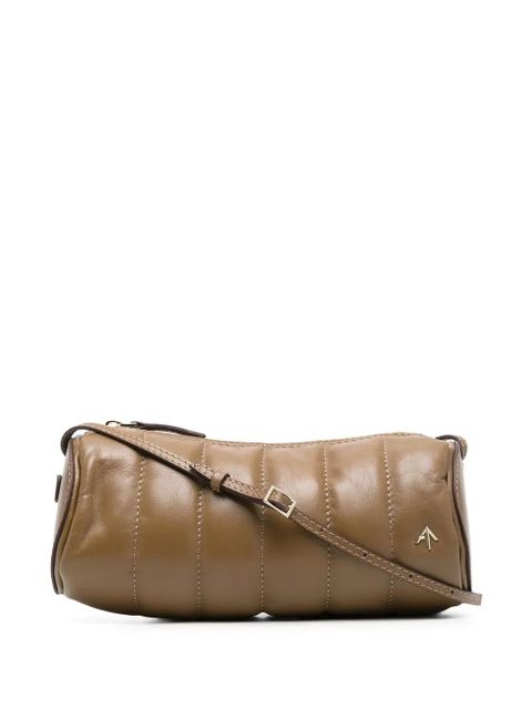 Manu Atelier Padded Cylinder leather bag - Brown - zdjęcie produktu nr 1