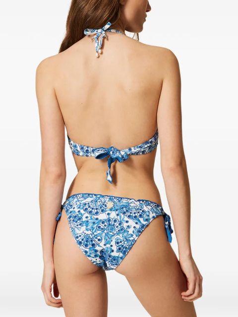 TWINSET embroidered bikini bottoms - Blue