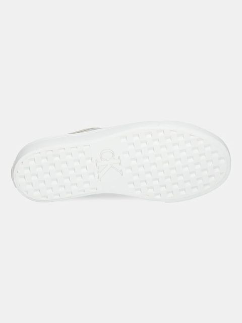 Calvin Klein Jeans trampki VULC FLATF JACQUARD AOP damskie kolor beżowy YW0YW01965