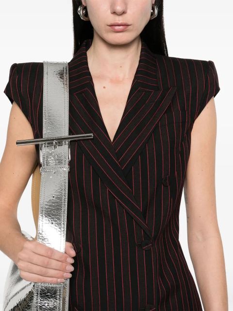 Alexander McQueen pinstriped sleeveless blazer - Black