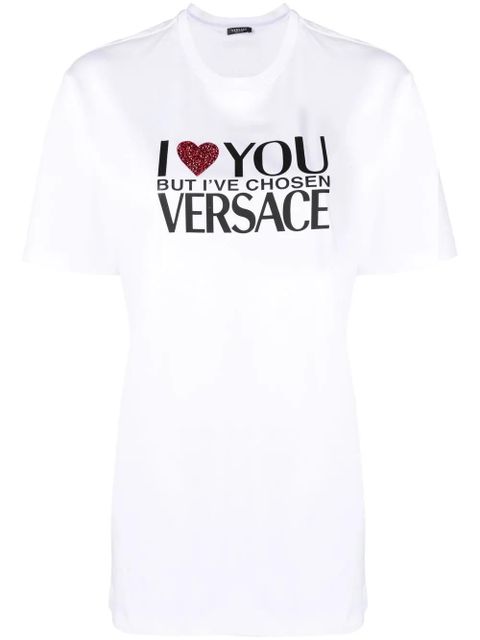 Versace slogan-print T-shirt - White - zdjęcie produktu nr 1