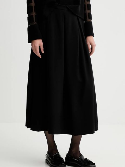 Liviana Conti spódnica kolor czarny midi rozkloszowana L5WI40 - zdjęcie produktu nr 1