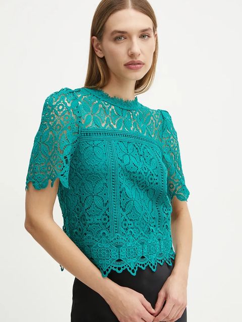 Morgan bluzka ORMAY damska kolor zielony gładka ORMAY