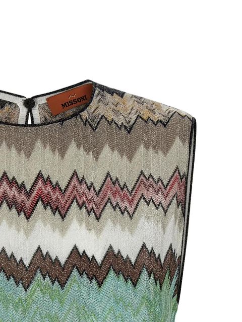 Missoni zigzag crew neck top - Neutrals