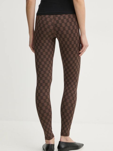 By Malene Birger legginsy POLENE damskie kolor brązowy wzorzyste Q72465003