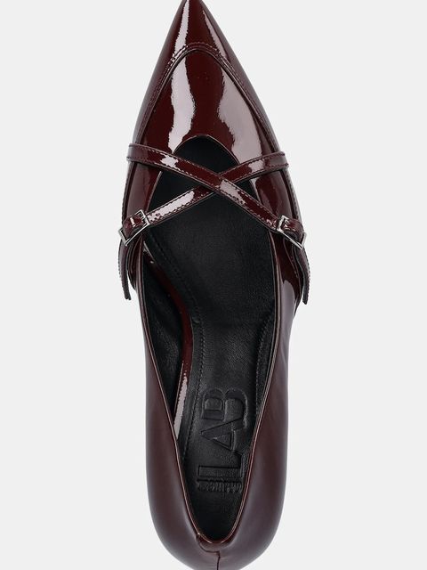 Answear.LAB szpilki skórzane kolor bordowy