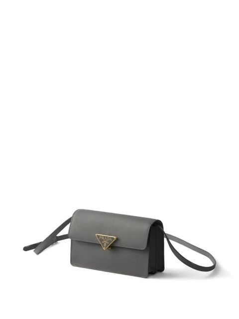 Prada Embleme flap mini bag - Grey