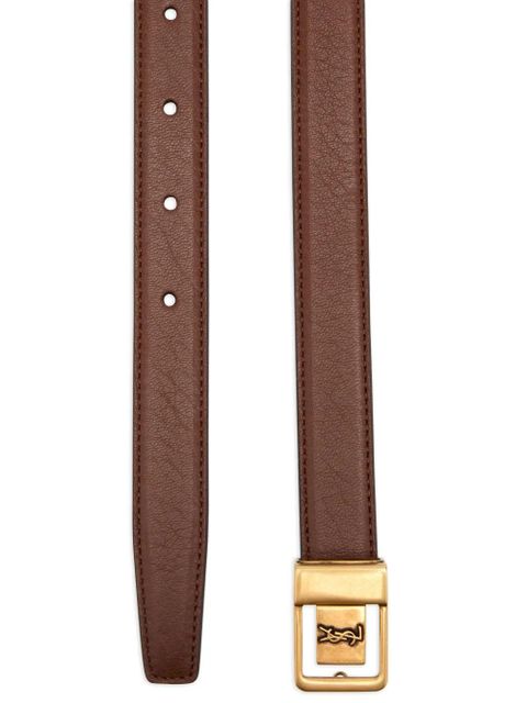 Saint Laurent logo-buckle belt - Brown - zdjęcie produktu nr 2