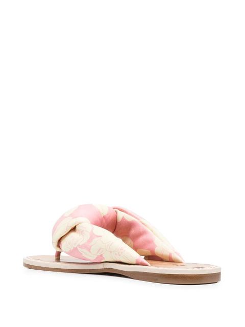 Miu Miu floral-print slip-on sandals - Pink