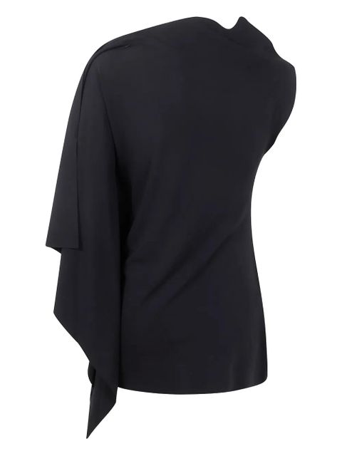 Sportmax draped one-shoulder top - Black - zdjęcie produktu nr 2