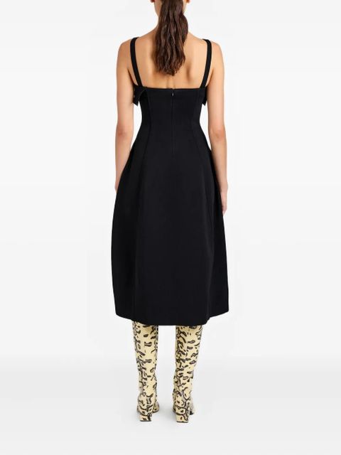 Proenza Schouler Blanca ruffled midi dress - Black