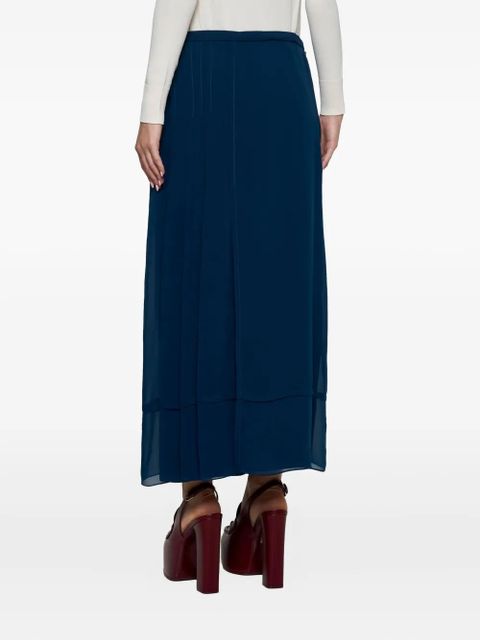 Gucci double-layer pleated skirt - Blue