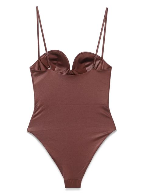 Magda Butrym bustier-style swimsuit - Brown