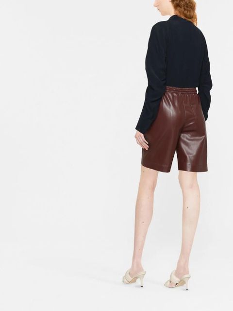 Ferragamo keyhole-neck longsleeved silk blouse - Blue