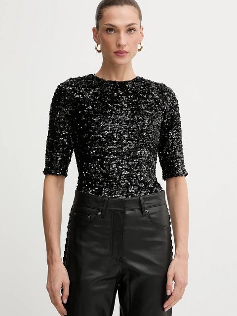 Bardot body damska kolor czarny gładka 60116TB