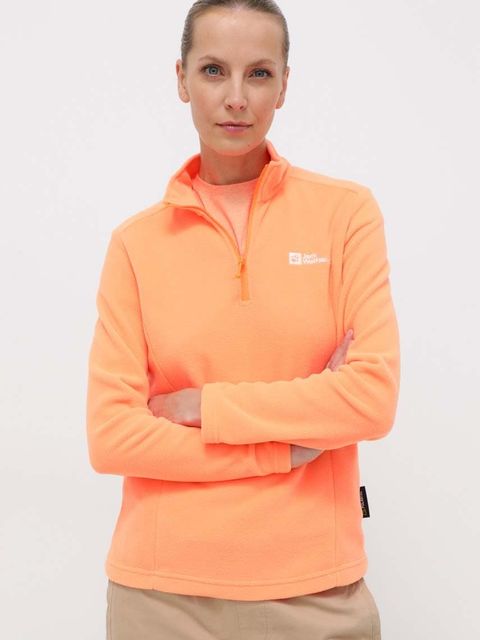 Jack Wolfskin bluza sportowa Taunus kolor pomarańczowy gładka 1709532 - zdjęcie produktu nr 1